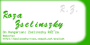 roza zselinszky business card